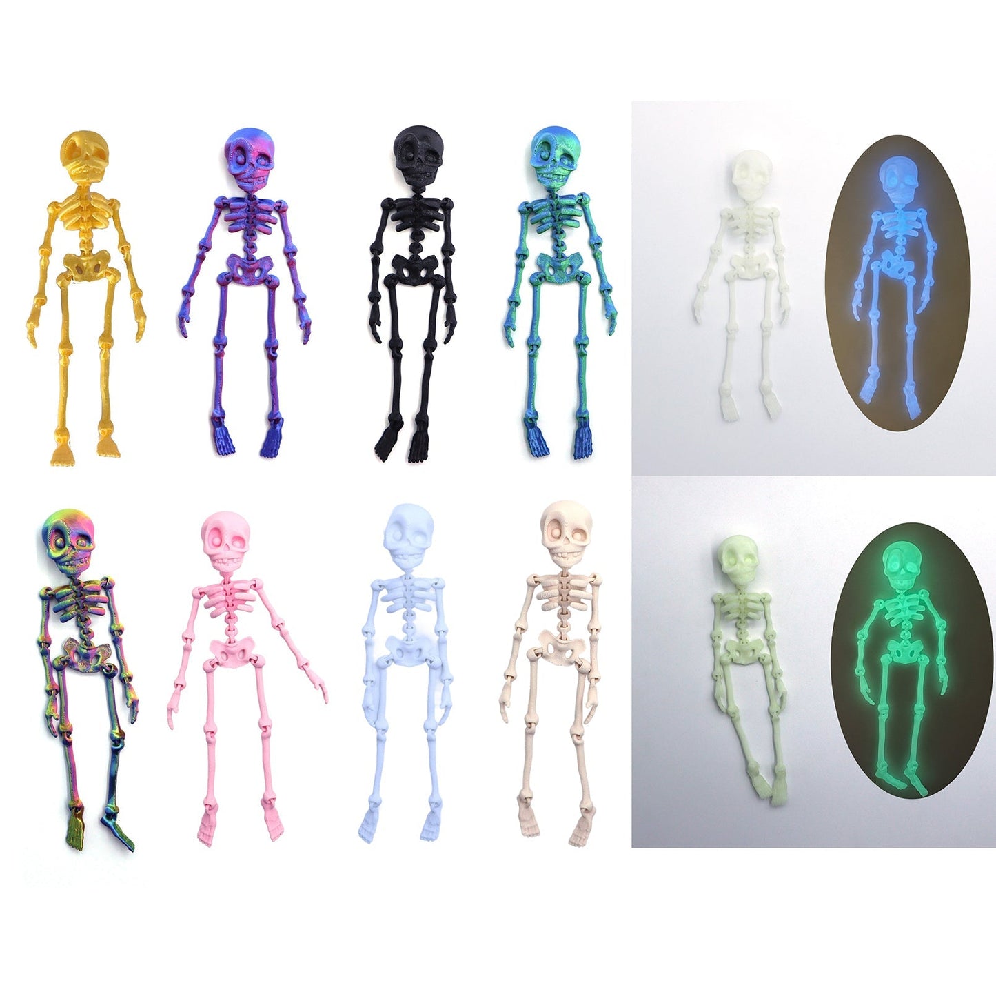 🎃 3D Printed Vintage Skeleton Magnetic Figurine